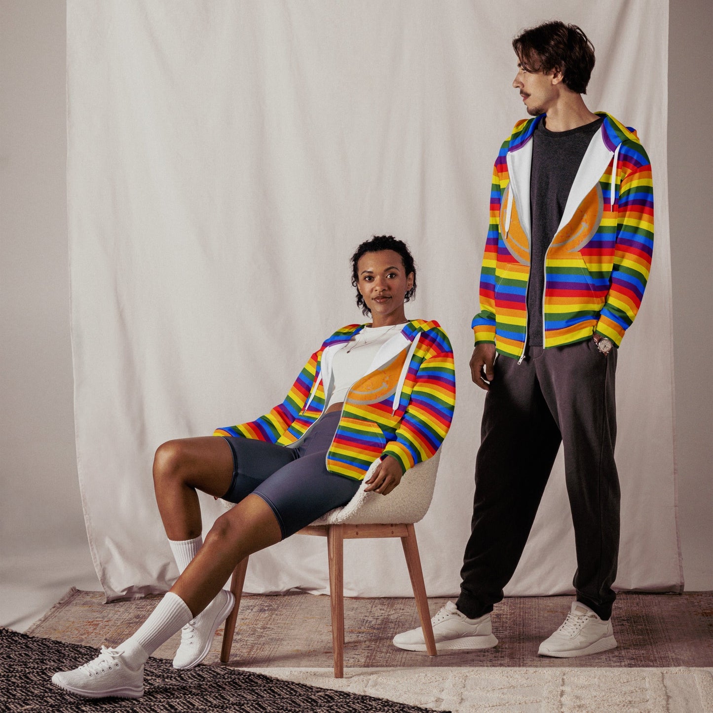 Rainbow Face Astral Unisex Zip